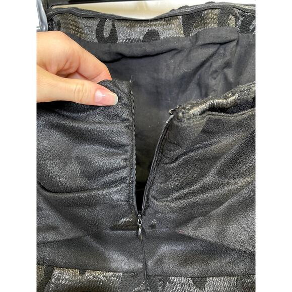 SEE BY CHLOE Strapless Luxe Bustier Wool Jacquard Mini Dress Black 8 $450 - Picture 7 of 11